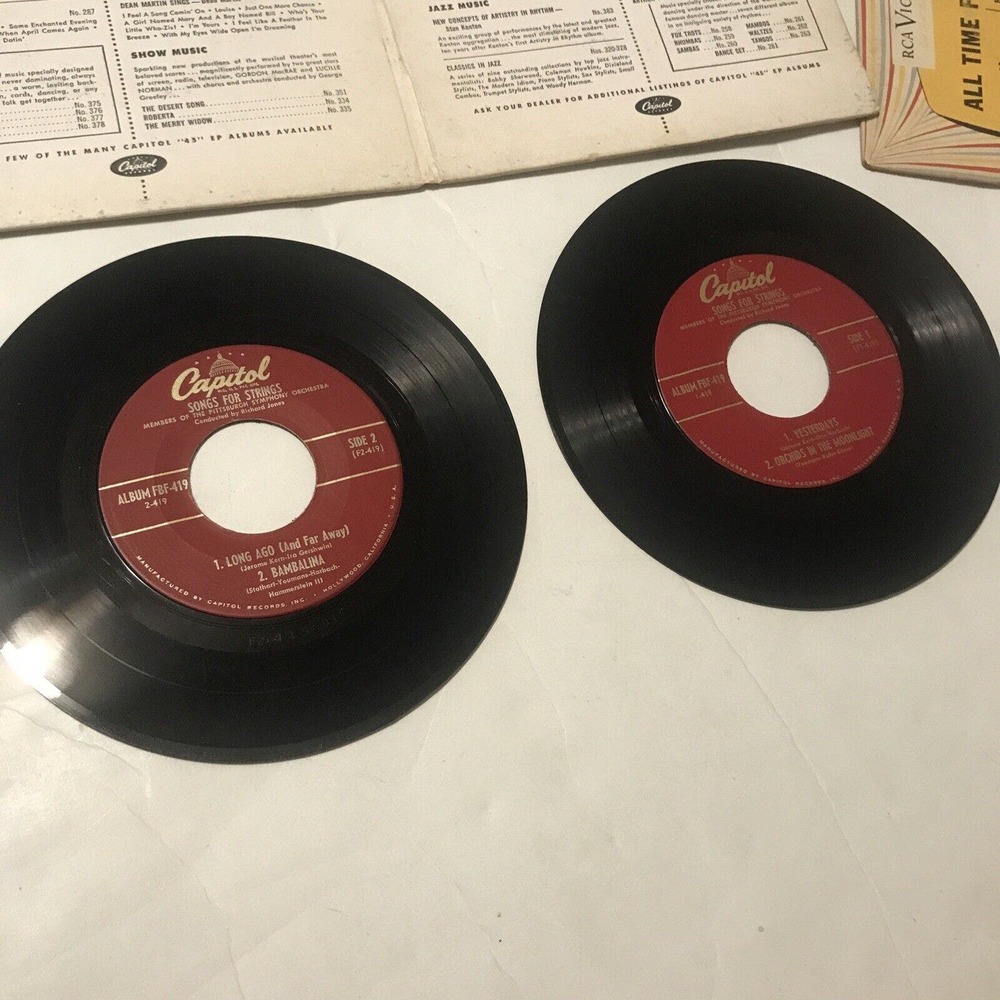 Capitol Records Set Of 2 7 Inch Records Songs For String 3801 - Picture 7 of 9